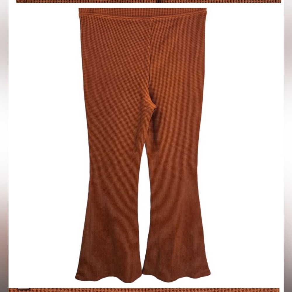 NWOT Aerie Womens Waffle Knit Flare Lounge Pants SHORT